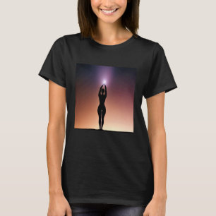 Yoga Girl Female Sun Salutation Meditation Chakra T-Shirt