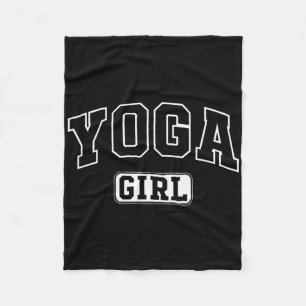 Yoga Girl Funny Athletic Lettering Daughter Youth Fleece Blanket