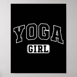 Yoga Girl Funny Athletic Lettering Daughter Youth Poster