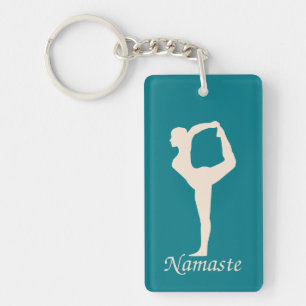 Yoga girl key ring