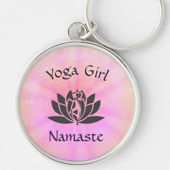 Yoga Girl Key Ring (Front)
