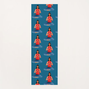 Yoga girl Meditation Namaste Mat