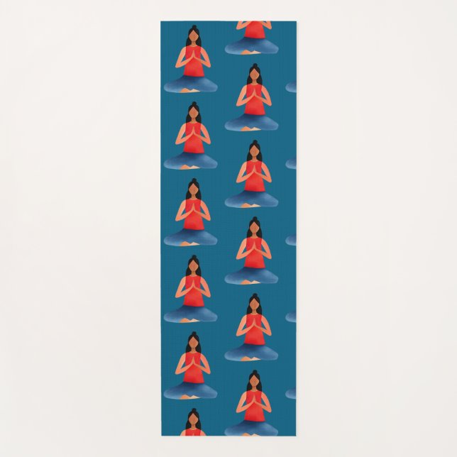 Yoga girl Meditation Namaste  Yoga Mat (Front)