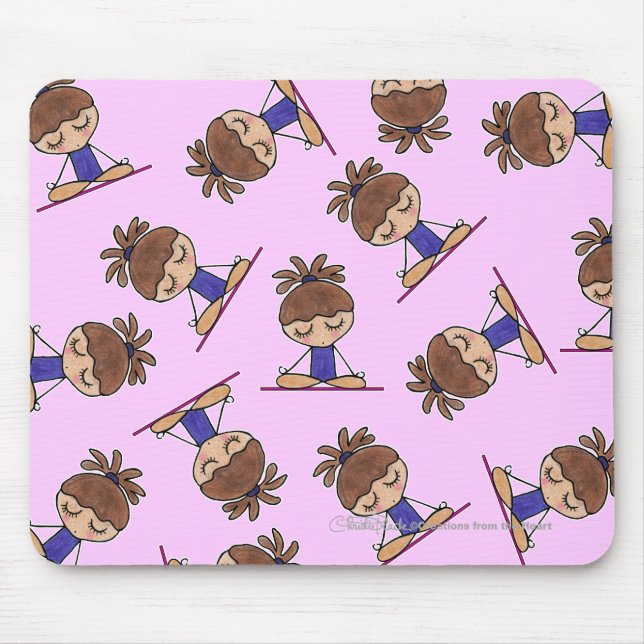 Yoga Girl Mouse Mat (Front)