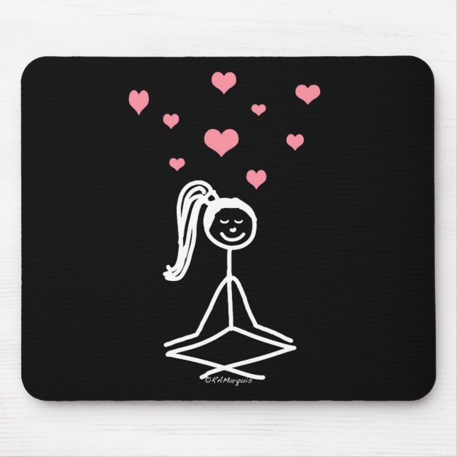 Yoga Girl Mouse Mat (Front)