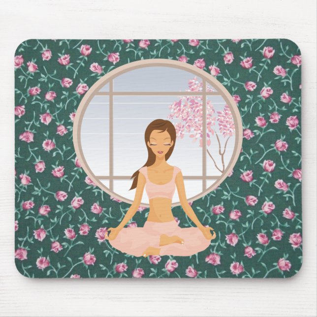 yoga girl mouse mat (Front)