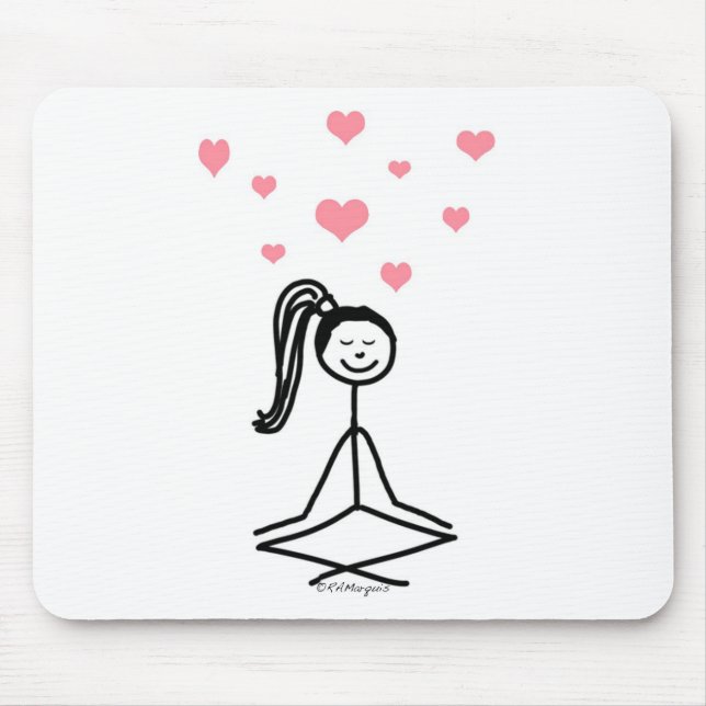 Yoga Girl Mouse Mat (Front)