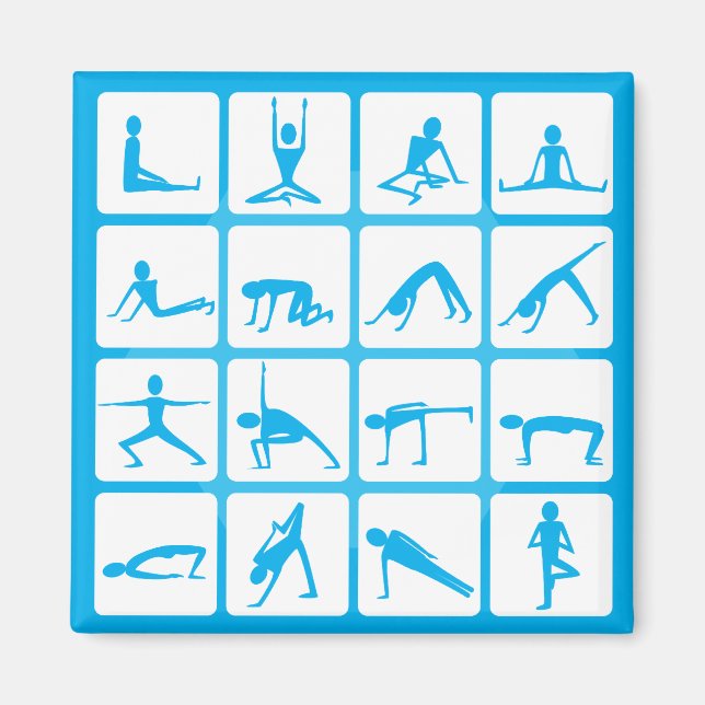 Yoga Girl Poses Magnet (Front)