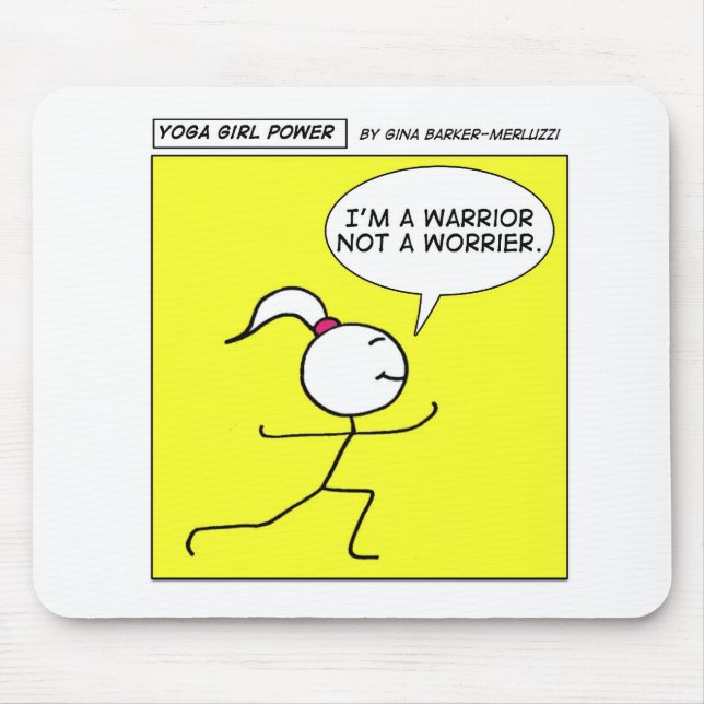 Yoga Girl Power Mouse Mat (Front)