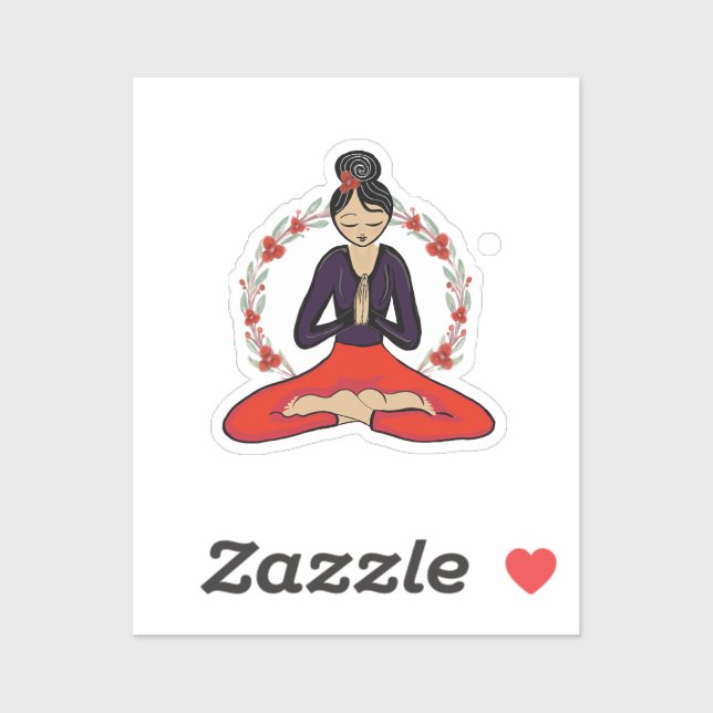 Yoga Girl Vinyl Sticker (Sheet)