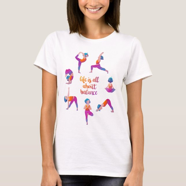 Yoga girl workout T-Shirt (Front)