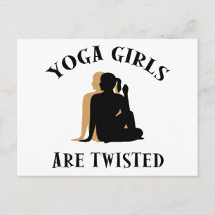 Yoga GIrls Are Twisted Gift Postcard