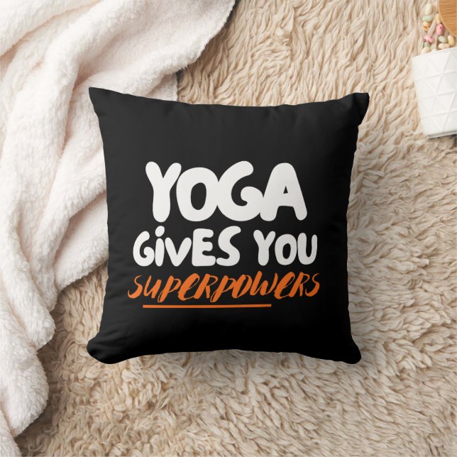 Yoga gives you super powers cushion (Blanket)