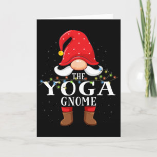 Yoga Gnome Matching Christmas Family Pajama Card