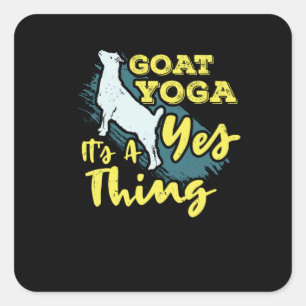 Yoga Goat Goatyoga Square Sticker