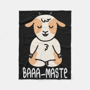 Yoga Goat Lotus Pose Yogi Women Meditation Goat Yo Fleece Blanket