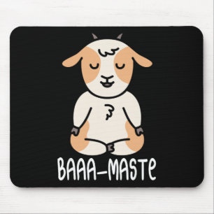 Yoga Goat Lotus Pose Yogi Women Meditation Goat Yo Mouse Mat