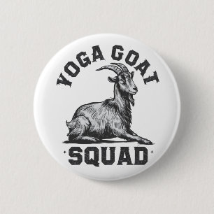Yoga Goat Squad Funny Goat Meditation Lover  6 Cm Round Badge