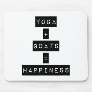 Yoga + Goats = Happiness Mouse Mat