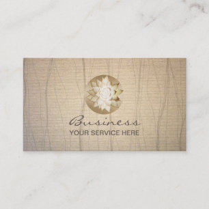 Yoga Gold Lotus Flower Stylish Paper Healing Salon Business Card