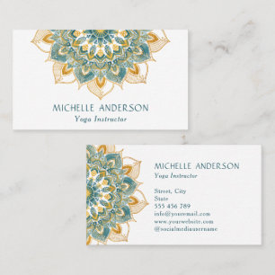 Yoga Gold Mandala Business Card