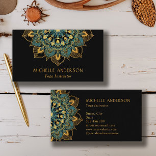Yoga Gold Mandala Business Card