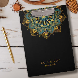 Yoga Gold Mandala Clipboard