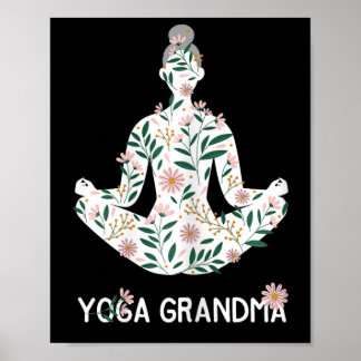 Yoga Grandma Meditation Tee Pilates Lover Grandmot Poster