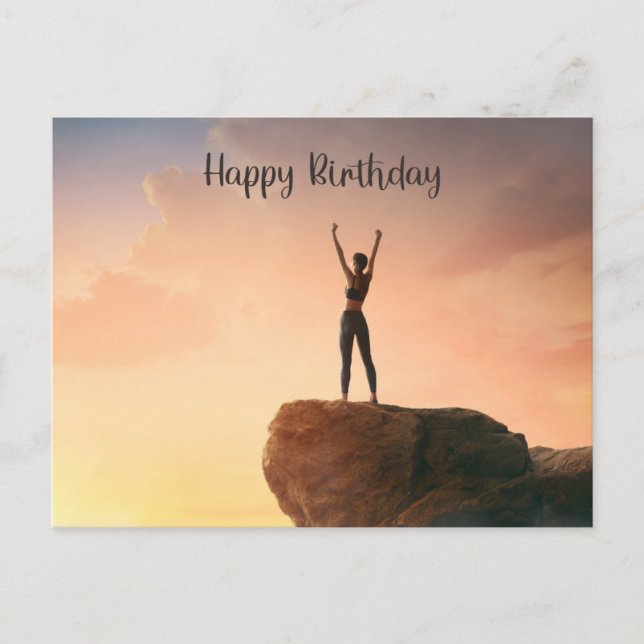 Yoga Happy Birthday Card (Front)
