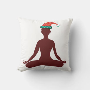 Yoga Happy New Year Cusrom Text Cushion