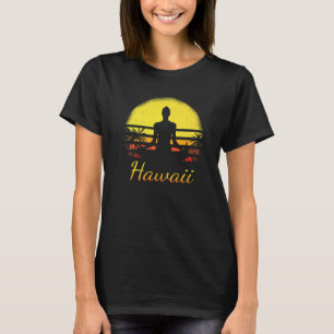 Yoga Hawaii Retro Meditation 80s Vintage Tropical T-Shirt