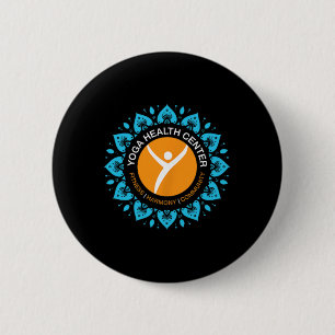 Yoga Health Centre Happy Starts Here Design 6 Cm Round Badge
