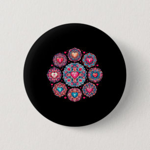 Yoga Heart Chakra Love Tee - Women's Valentine's D 6 Cm Round Badge