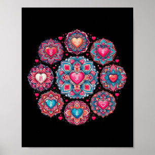 Yoga Heart Chakra Love Tee - Women's Valentine's D Poster