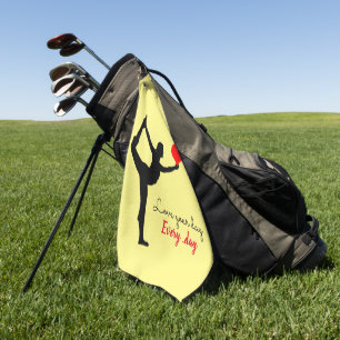 Yoga Heart & Love your day, Every day / Yogini Golf Towel
