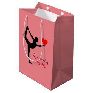 Yoga Heart & Love your day, Every day / Yogini  Me Medium Gift Bag