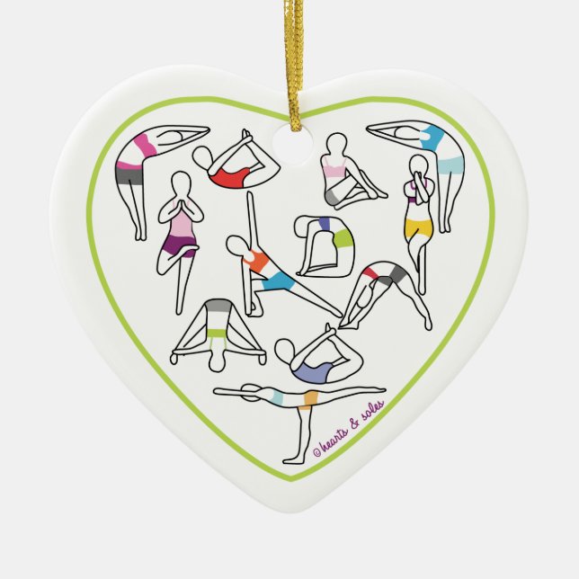 Yoga Heart Ornament (Front)