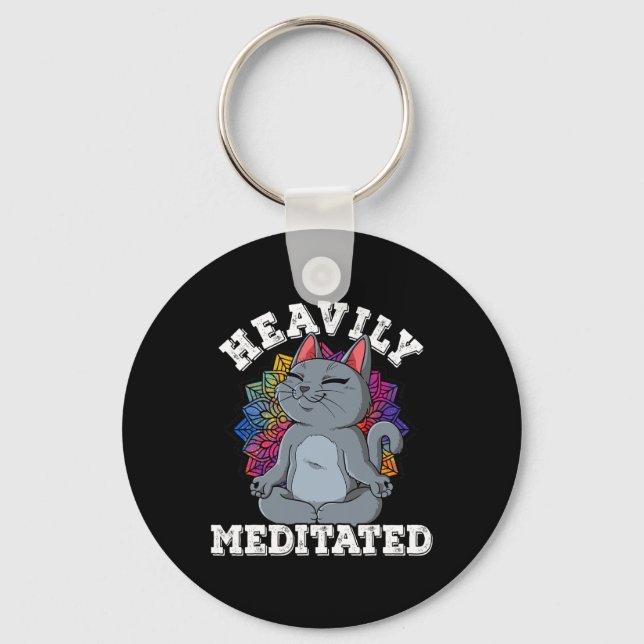 Yoga Heavily Meditated  Key Ring (Front)