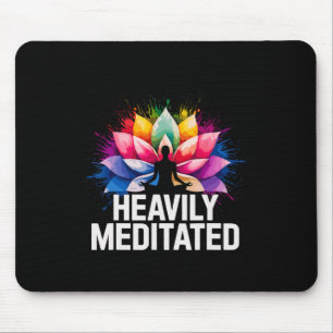 Yoga Heavily Meditated Lotus Flower Watercolor Zen Mouse Mat