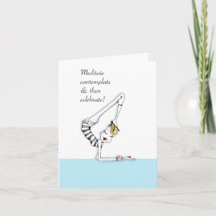 Yoga Humour card suitable for framing