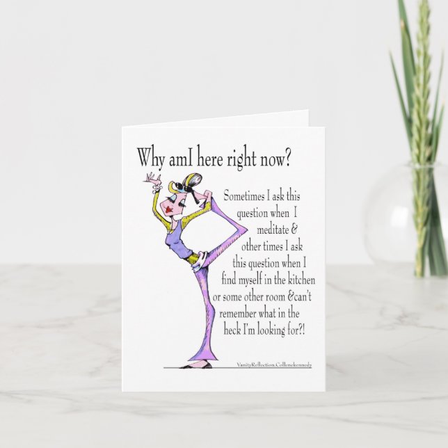 Yoga humour inspirational notecard - Must see (Front)