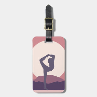 Yoga in Purple Luggage Tag