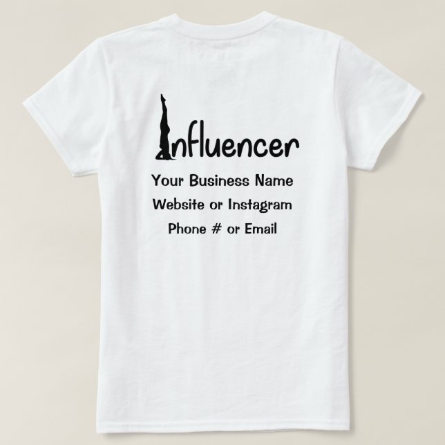 Yoga Influencer T-Shirt (Design Back)