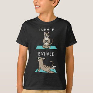 Yoga Inhale Exhale Devon Rex Cat Pet T-Shirt