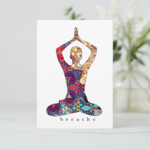 Yoga inspired greeting card... encouragement card