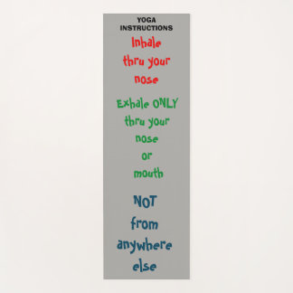 Yoga instructions mat