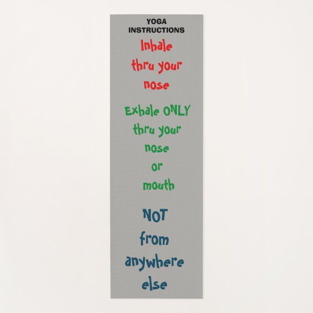 Yoga instructions mat (Front)