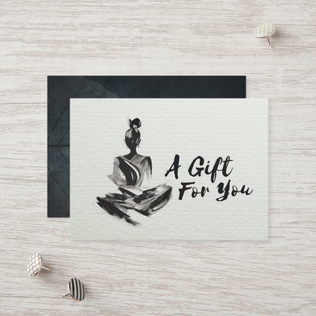 Yoga Instructo Lotus Meditation Gift Certificate (Front/Back In Situ)