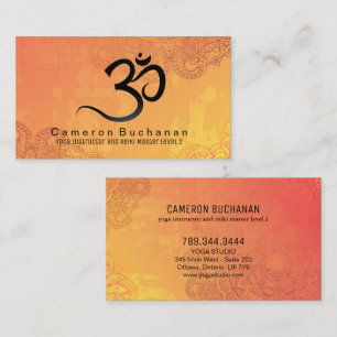 Yoga Instructor and Reiki Master Business Cards