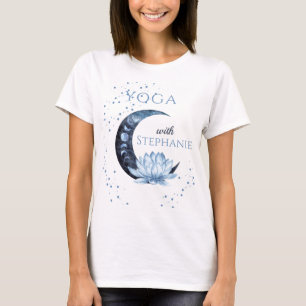 Yoga Instructor Blue Lotus Flower Class T-Shirt